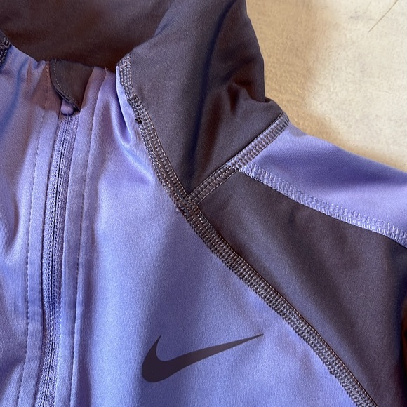 Nike  Pro 1/2 zip dri fit jacket   Color block periwinkle & purple gray   Size S - Picture 3 of 12